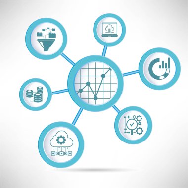 Vektör çizimi, iş web simgeleri   