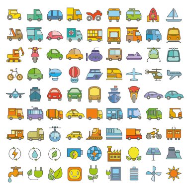 aktarım kümesi siyah beyaz simgeler