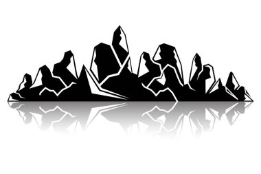 Dağlar vektör Illustration. Seyahat