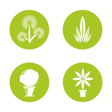 ağaçlar, simgeler vektör Illustration 