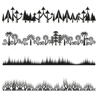 ağaçlar, simgeler vektör Illustration 