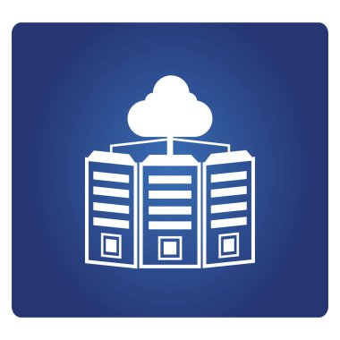  bulut teknolojisi web simgesi vektör çizimi 
