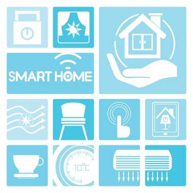 Vektör illüstrasyon. akıllı ev konsepti