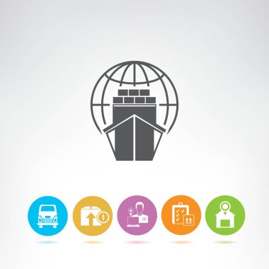 Web simgesi. Geminin vektör illüstrasyonu