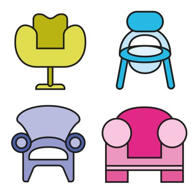 ev dekor, mobilya vektör Illustration