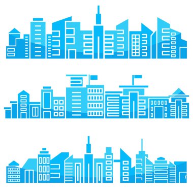Cityscape binalar vektör Illustration