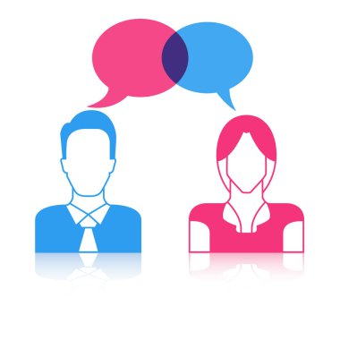 adam ve kadın sohbet vektör Illustration