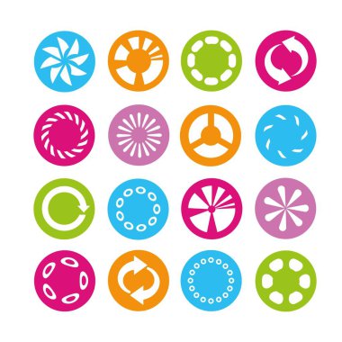 çevrelerin vektör illüstrasyonu, simgeler