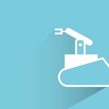 Robotik kol simgesi, vektör illüstrasyon 