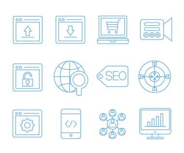 Web simgeler kümesi. vektör çizim 