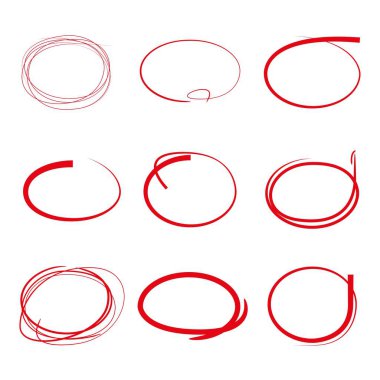 el çizilmiş daire işaretçisi, vurgulayıcı elemanları vektörü 