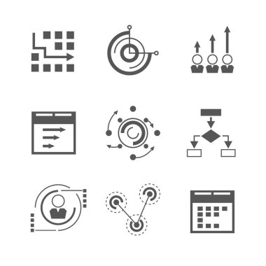 Web simgeler kümesi. vektör çizim          