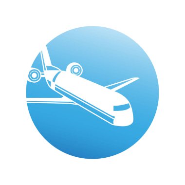 düzlem, mavi arka plan, vektör