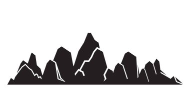 Dağlar vektör Illustration. Seyahat