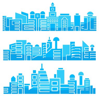 Cityscape binalar vektör Illustration