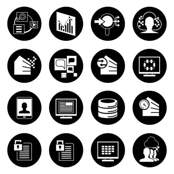 Web Icons Set Vector Illustration — Stock Vector