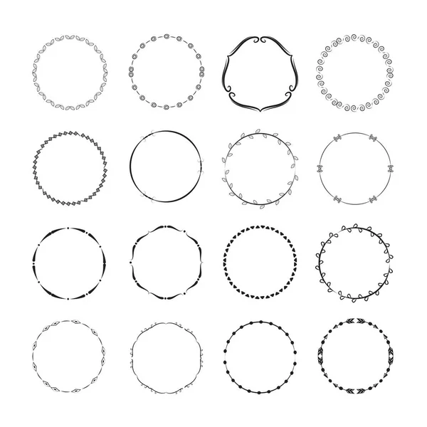 Vector Illustration Circles Icons — Stock Vector