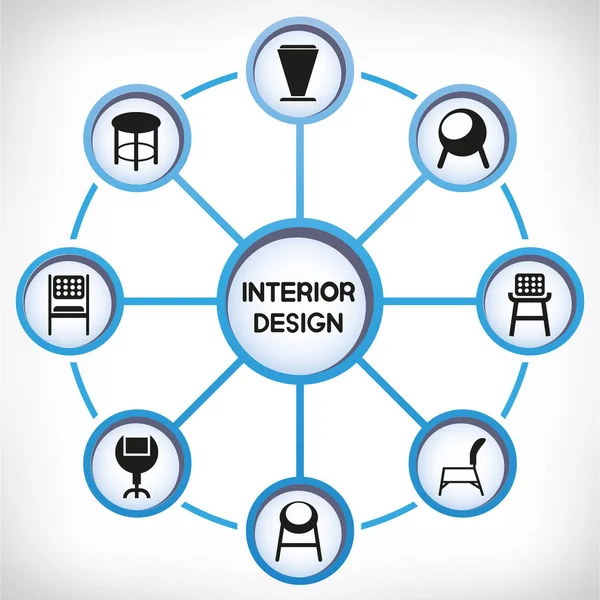 Illustrazione Vettoriale Delle Icone Del Mobile — Vettoriale Stock