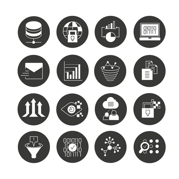 Set Business Icons Vector Illustration — Stock Vector