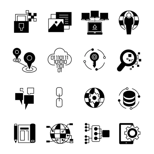 Conjunto Iconos Web Ilustración Vectorial — Archivo Imágenes Vectoriales