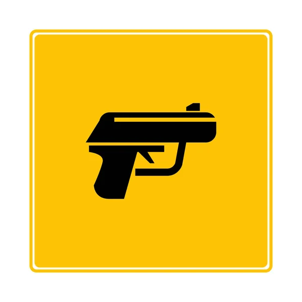 Icona Web Illustrazione Vettoriale Della Pistola — Vettoriale Stock