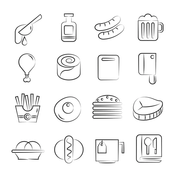 Set Van Pictogrammen Van Websites Vectorillustratie — Stockvector