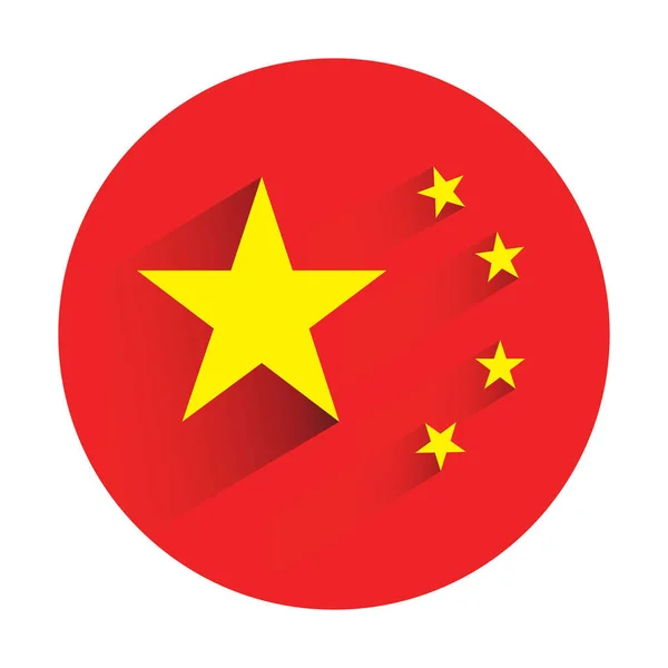 Icono Web Ilustración Vectorial Bandera China — Vector de stock