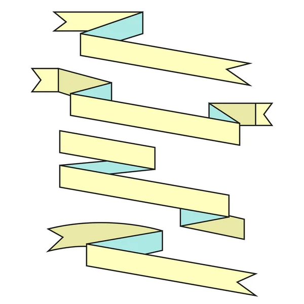 Ленты Баннеры Векторная Иллюстрация — стоковый вектор