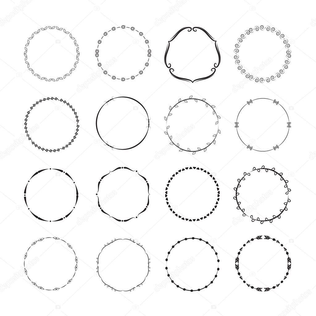 vector illustration of circles, icons
