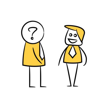 İş konsepti. Konuşan iş adamlarının vektör Illustration 