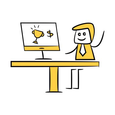 çalışan işadamı vektör illüstrasyon