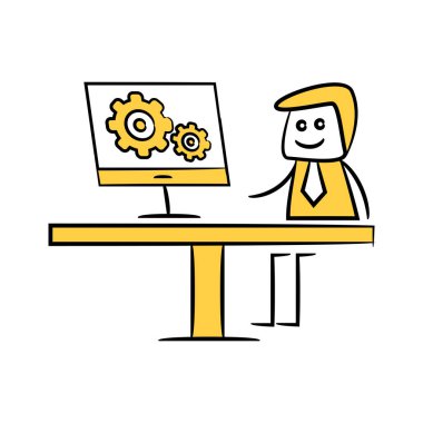 çalışan işadamı vektör illüstrasyon