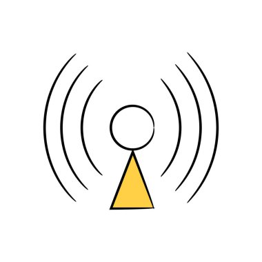 İş konsepti. Wi-Fi işareti vektör Illustration 