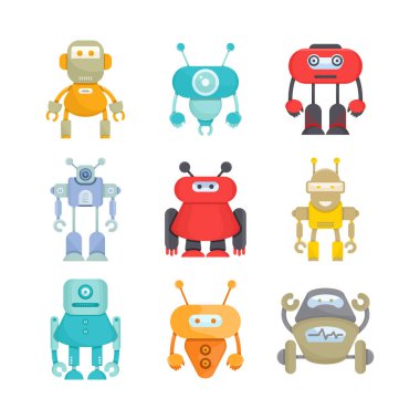 robotların vektör illüstrasyonu