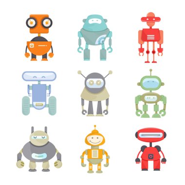 robotların vektör illüstrasyonu