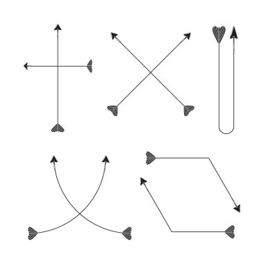 oklar vektör çizim