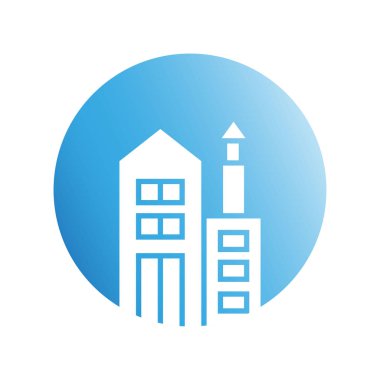 Modern mimarinin vektör çizimi