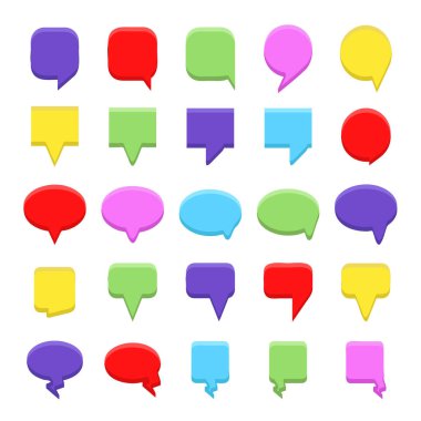 Konuşma baloncuklarının vektör çizimi