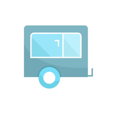 karavan web simgesi vektör illüstrasyonu 