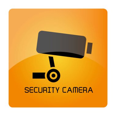 CCTV uyarı işareti vektör illüstrasyon