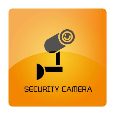 CCTV uyarı işareti vektör illüstrasyon