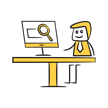 çalışan işadamı vektör illüstrasyon