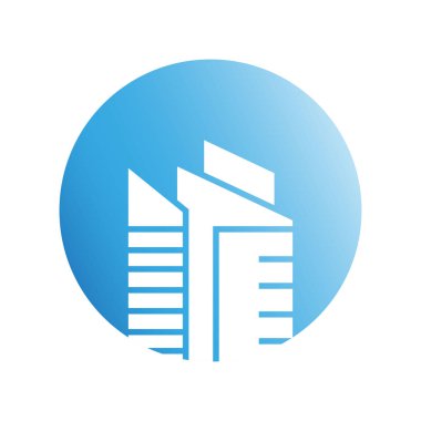 Modern mimarinin vektör çizimi