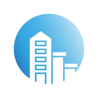 Modern mimarinin vektör çizimi