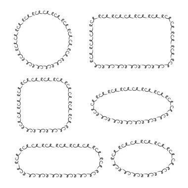 şekiller kümesinin vektör illüstrasyonu