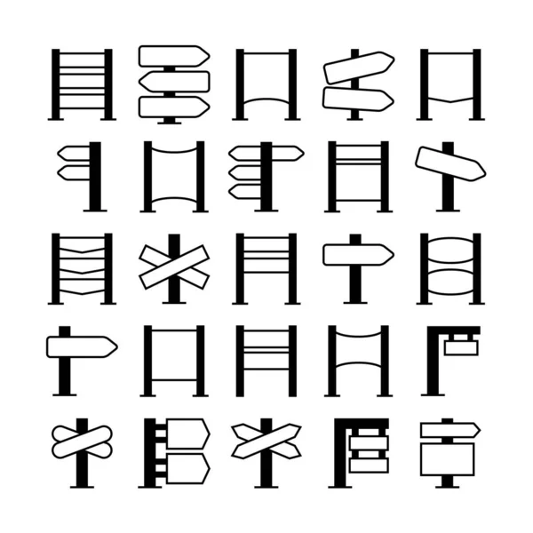 Illustration Vectorielle Signes Icônes Ensemble — Image vectorielle