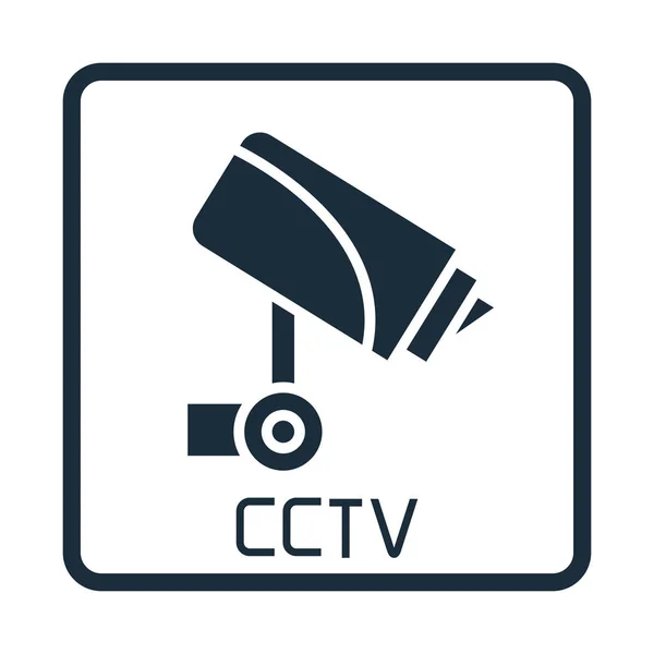 Vektor Illustration Des Cctv Warnzeichens — Stockvektor