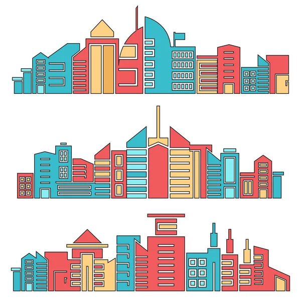 modern binalar siluetleri vektör Illustration