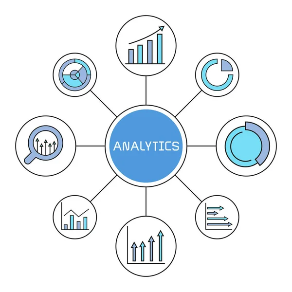 Векторна Ілюстрація Аналітики — стоковий вектор