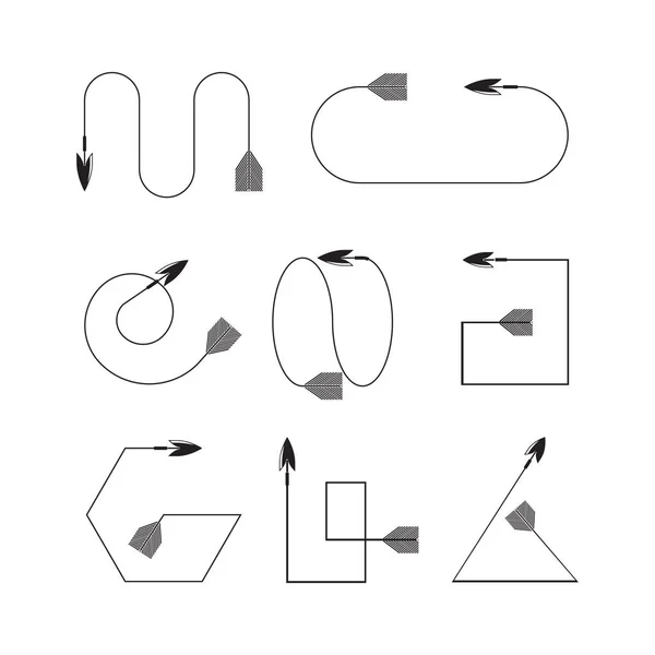 Illustration Vectorielle Des Icônes Flèches — Image vectorielle